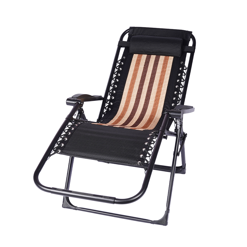 Patio Folding Lounger Chair with Adjustable Headrest